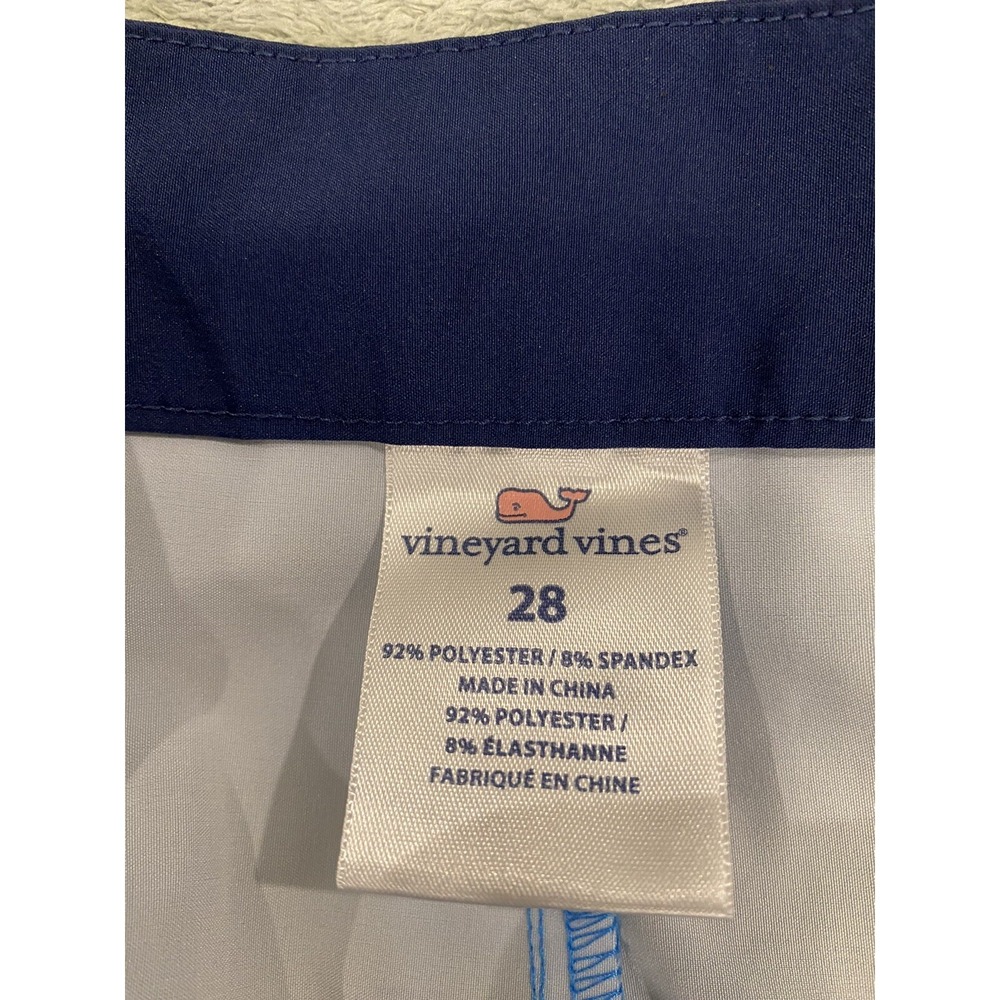 Men's Vineyard Vines 28 Board Shorts Swim Trunks Ocean Blue Striped Performance‎